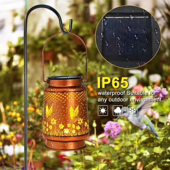 Solar Lanterns Outdoor Waterproof Garden Decor Hanging LED Decorative Light for - Picture 3 of 6